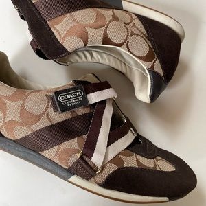 Coach brown sneakers Velcro ties